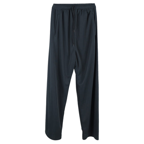 Men's Balenciaga Drawstring Track Pants in Navy Blue Polyester