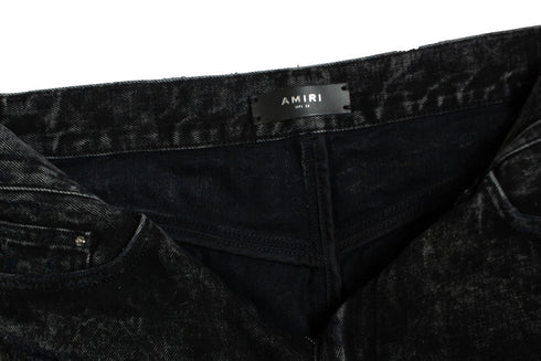 Men's Amiri, Trasher denim shorts in black