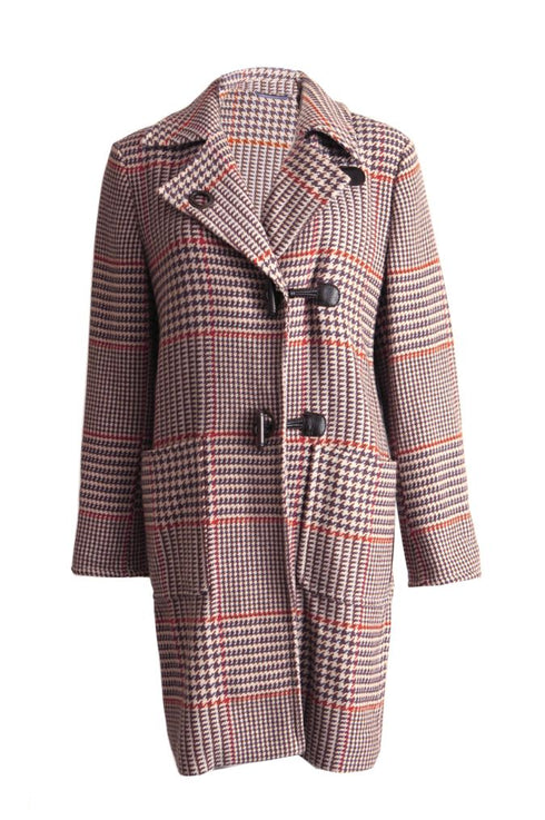 Women's Etro, pied de poule coat in cashmere.