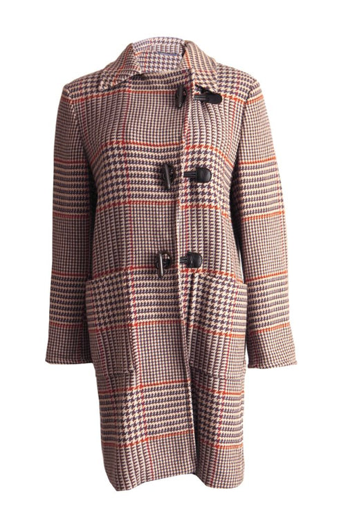 Women's Etro, pied de poule coat in cashmere.