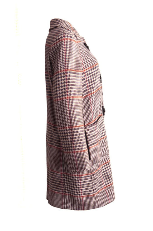 Women's Etro, pied de poule coat in cashmere.