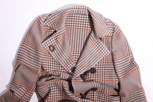 Women's Etro, pied de poule coat in cashmere.