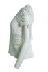 Women's Self-portrait, white open lace top