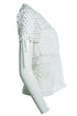 Women's Self-portrait, white open lace top
