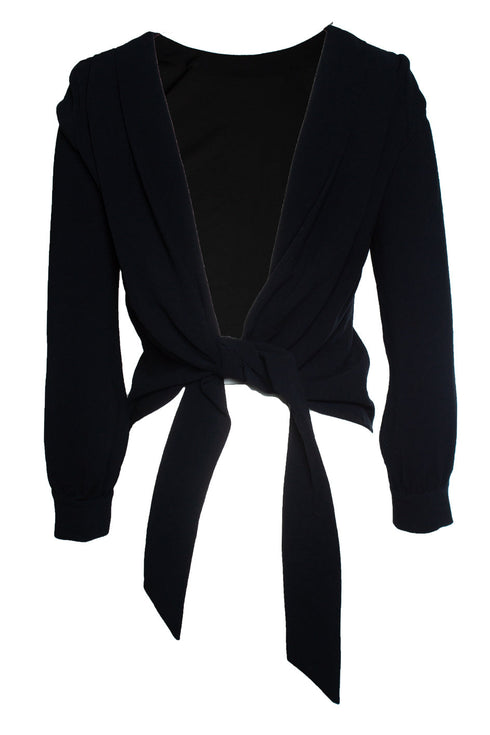 Women's Ba&sh, wrap top in black