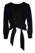 Women's Ba&sh, wrap top in black