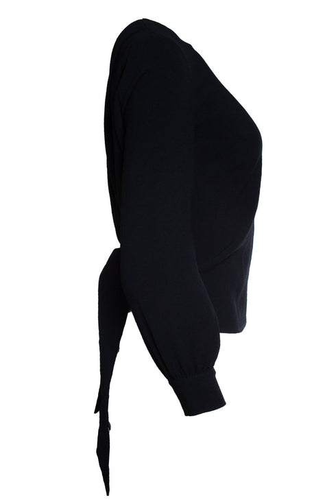 Women's Ba&sh, wrap top in black
