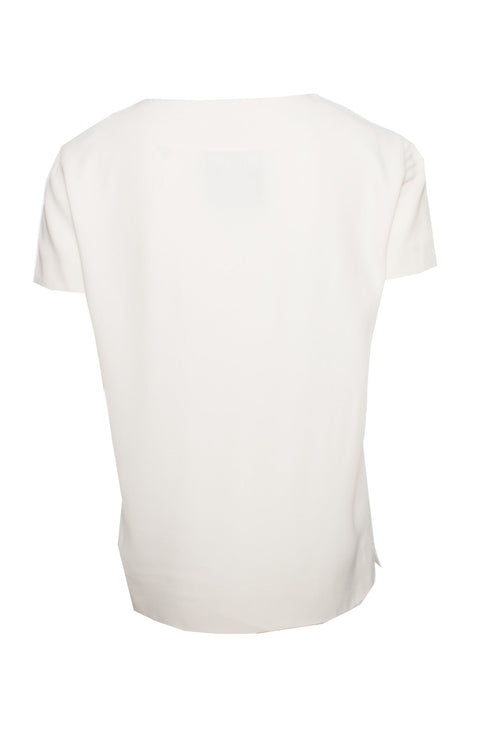 Women's Moschino Couture, Cream-colored top with gold text.