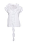 Women's Comme des Garcons, Vintage white top with rouges.