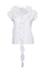 Women's Comme des Garcons, Vintage white top with rouges.