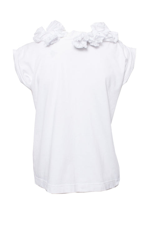 Women's Comme des Garcons, Vintage white top with rouges.