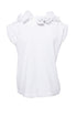 Women's Comme des Garcons, Vintage white top with rouges.