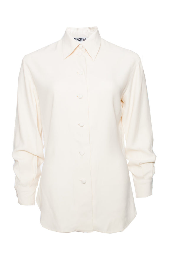 Women's Moschino Couture, Vintage Cream-colored blouse.