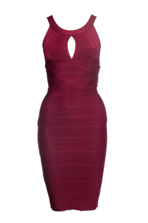 Women's Herve Leger, Bodycon dress with open split