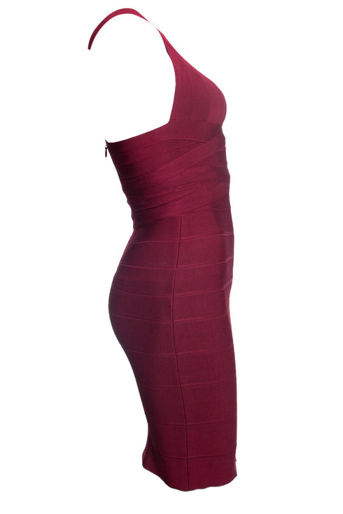 Women's Herve Leger, Bodycon dress with open split