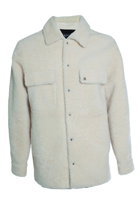 Men's Amiri, logo print shearling jacket