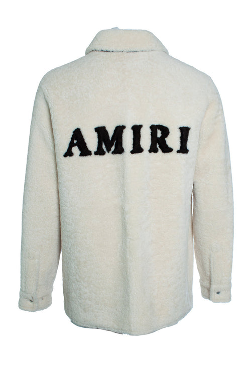 Men's Amiri, logo print shearling jacket