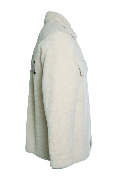 Men's Amiri, logo print shearling jacket