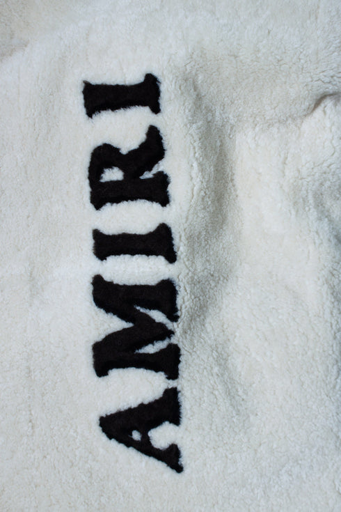 Men's Amiri, logo print shearling jacket
