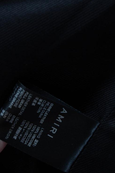 Men's Amiri, logo print shearling jacket