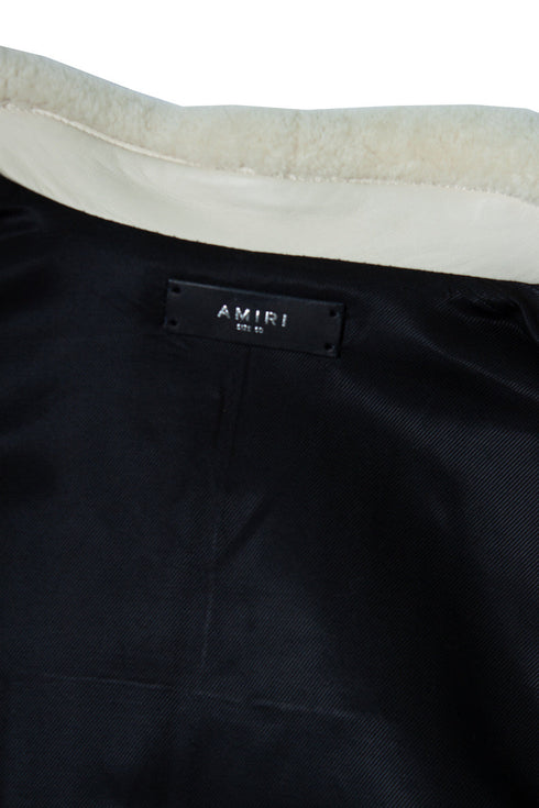 Men's Amiri, logo print shearling jacket