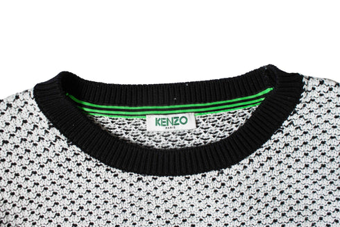 Men's KENZO, knitted sweater in black and white