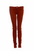 Women's Dsquared2, orange/red biker jeans with silver hardware in size IT40/S.