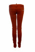 Women's Dsquared2, orange/red biker jeans with silver hardware in size IT40/S.