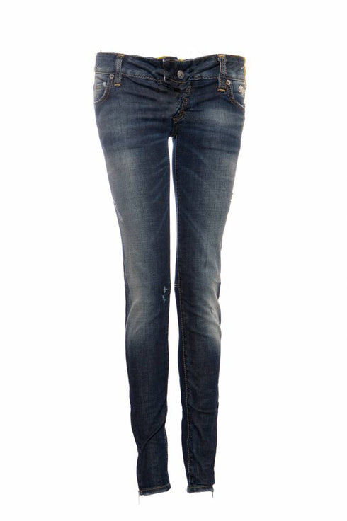 Women's Dsquared2, middle blue biker jeans