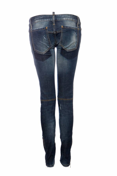 Women's Dsquared2, middle blue biker jeans