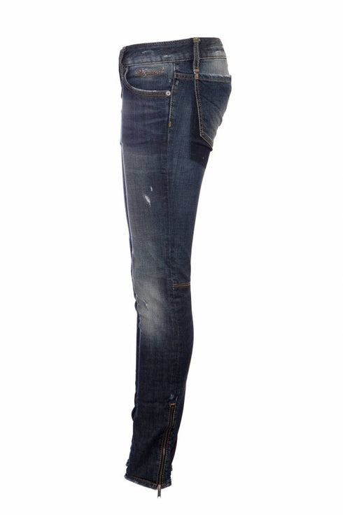 Women's Dsquared2, middle blue biker jeans