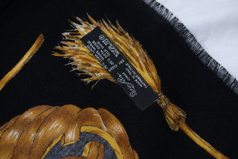 Moschino, witch printed scarf in black