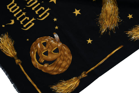 Moschino, witch printed scarf in black