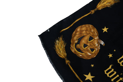 Moschino, witch printed scarf in black