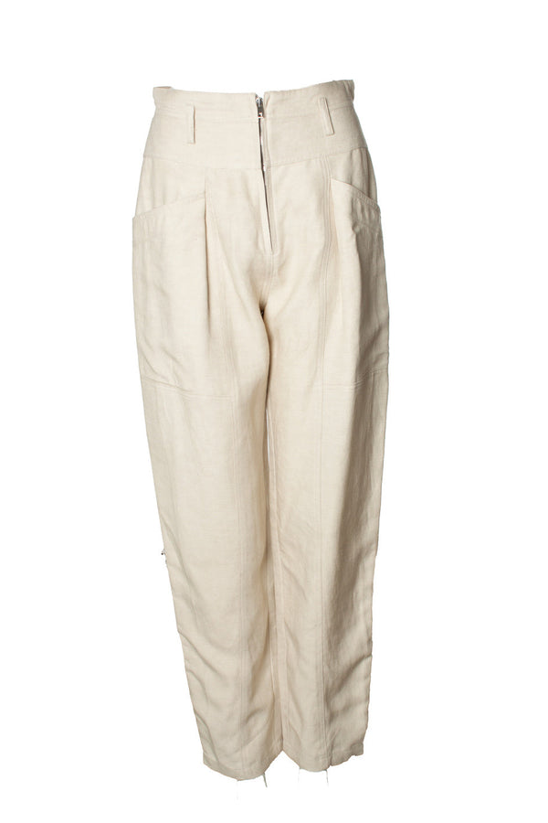 Women's IRO, beige MIRA pantalon with deep pockets