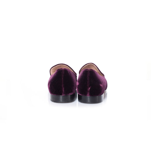 Women's Gianvito Rossi, burgundy marcel velvet loafers.