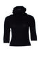 Women's Joseph, cashmere top with extra long turtleneck.