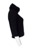 Women's Joseph, cashmere top with extra long turtleneck.