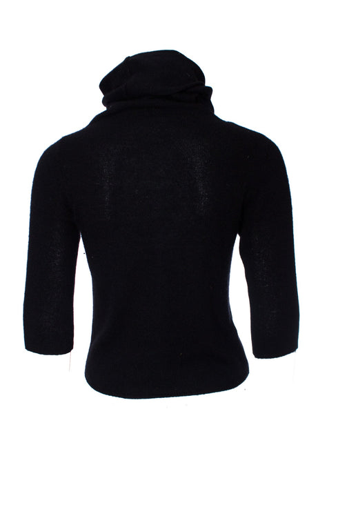 Women's Joseph, cashmere top with extra long turtleneck.
