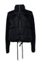 Women's Moncler, hybrid padded cardigan in black
