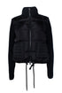 Women's Moncler, hybrid padded cardigan in black