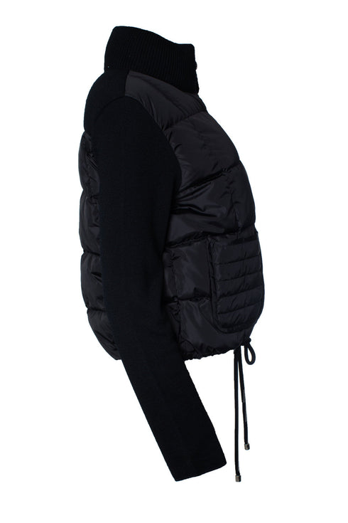 Women's Moncler, hybrid padded cardigan in black