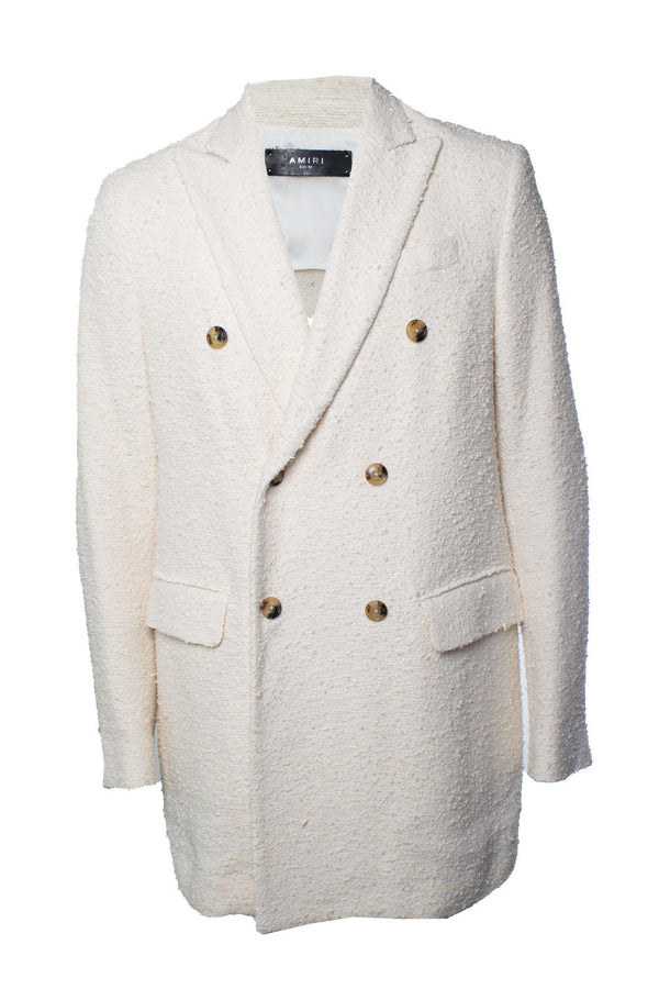 Men's Amiri, white boucle blazer