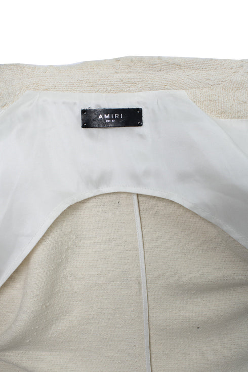 Men's Amiri, white boucle blazer