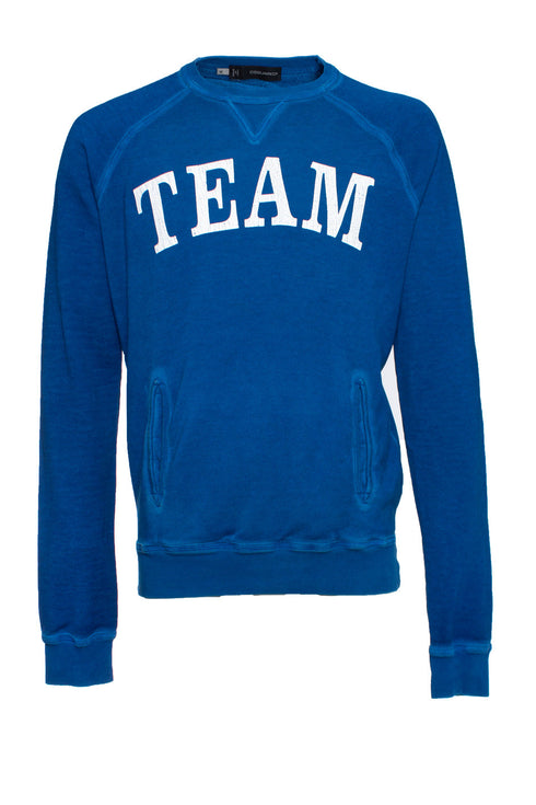 Men's Dsquared2, Blue sweater with text.