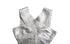 Women's Herve Leger by Max Azria, silver off shoulder body con dress