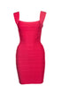 Women's Herve Leger, Fuchsia Zoe body con stretch dress
