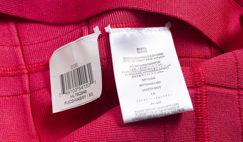 Women's Herve Leger, Fuchsia Zoe body con stretch dress