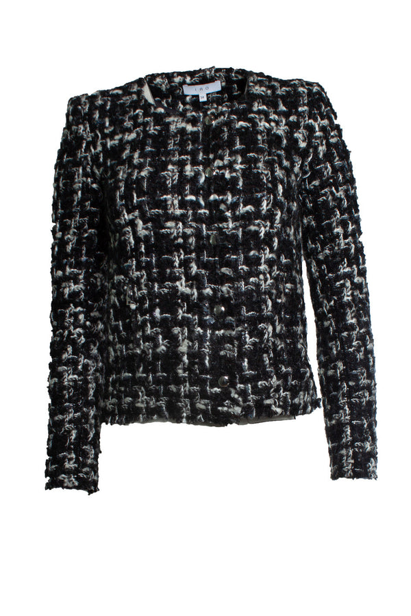 Women's IRO, Nalokie tweed jacket in black and white