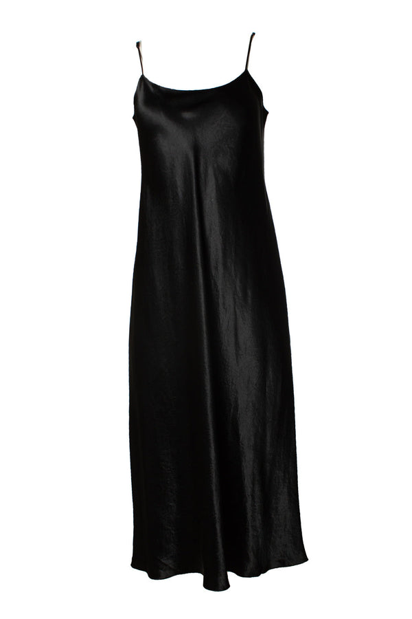 Women's Vince, black shiny midi dress
